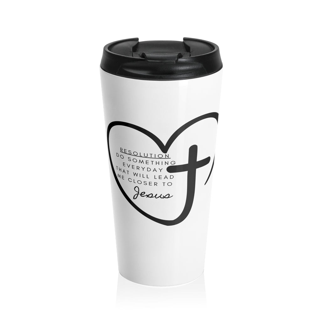 New Year's Resolution Stainless Steel Travel Mug