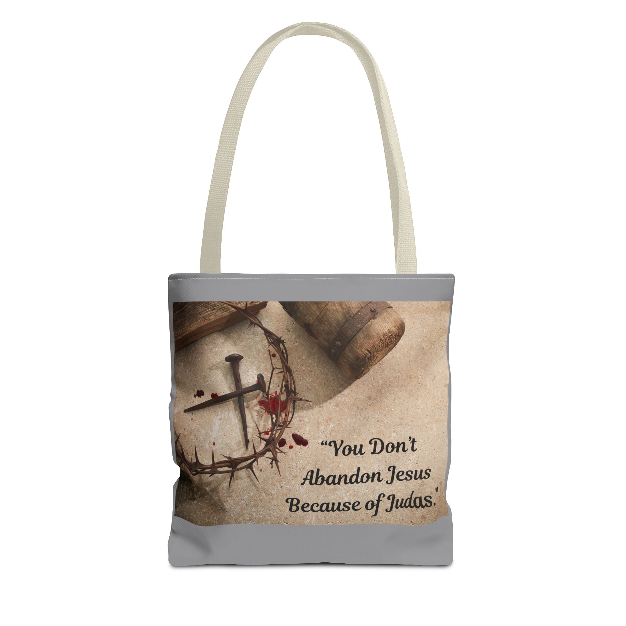 Tote Bag (AOP) - Holding tight to Jesus