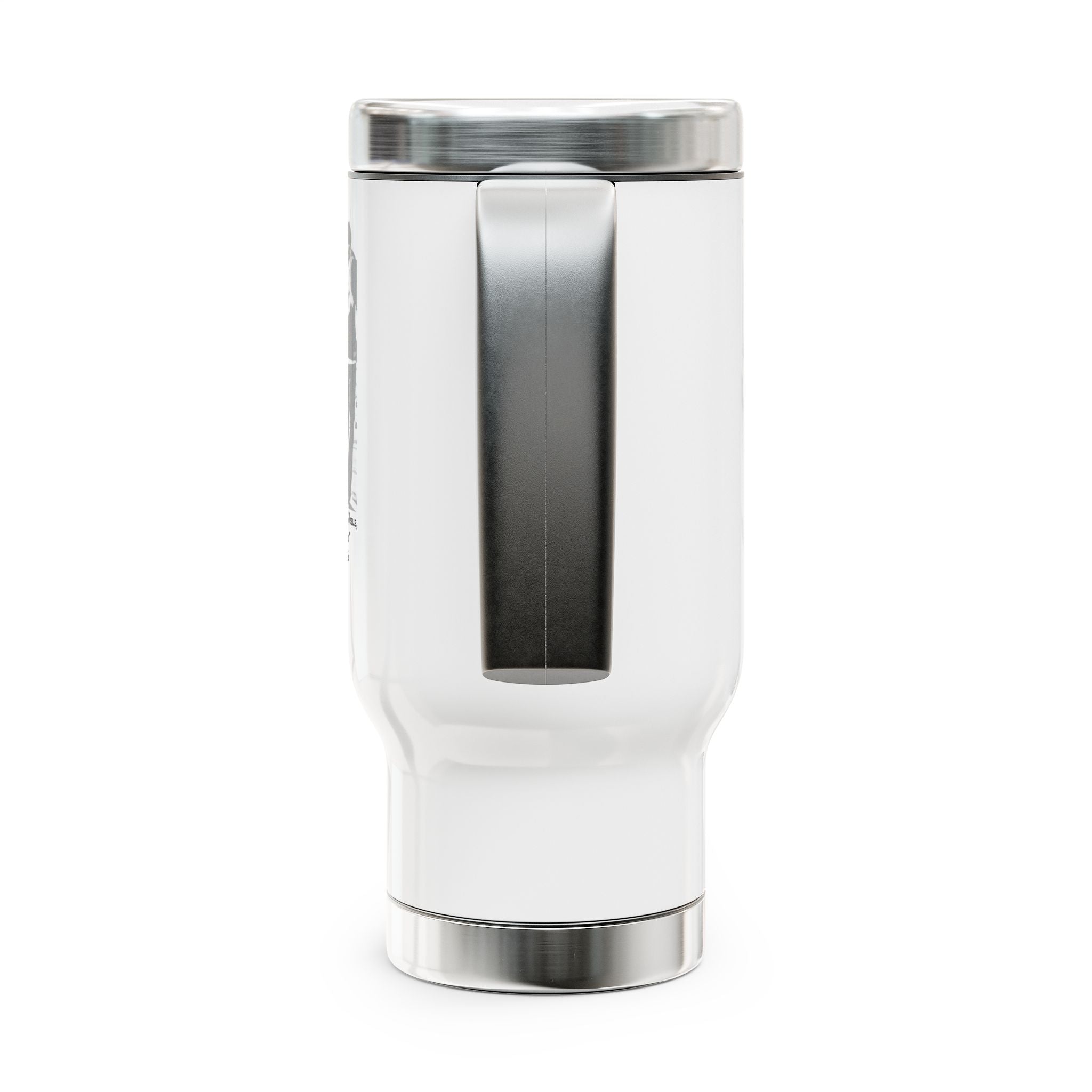 Stainless Steel Travel Mug with Handle, 14oz - Honor the life of Blessed Carlo Acutis