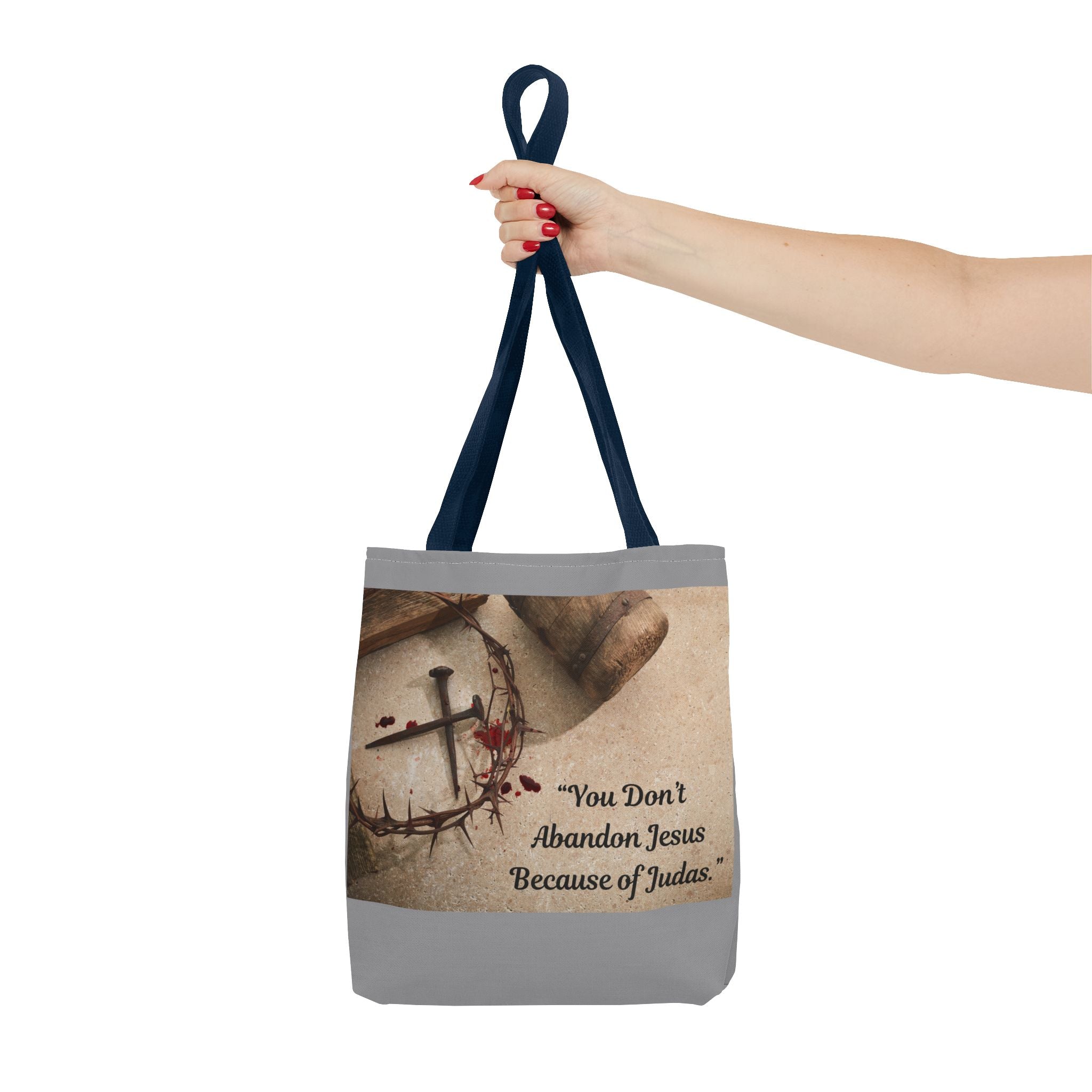 Tote Bag (AOP) - Holding tight to Jesus