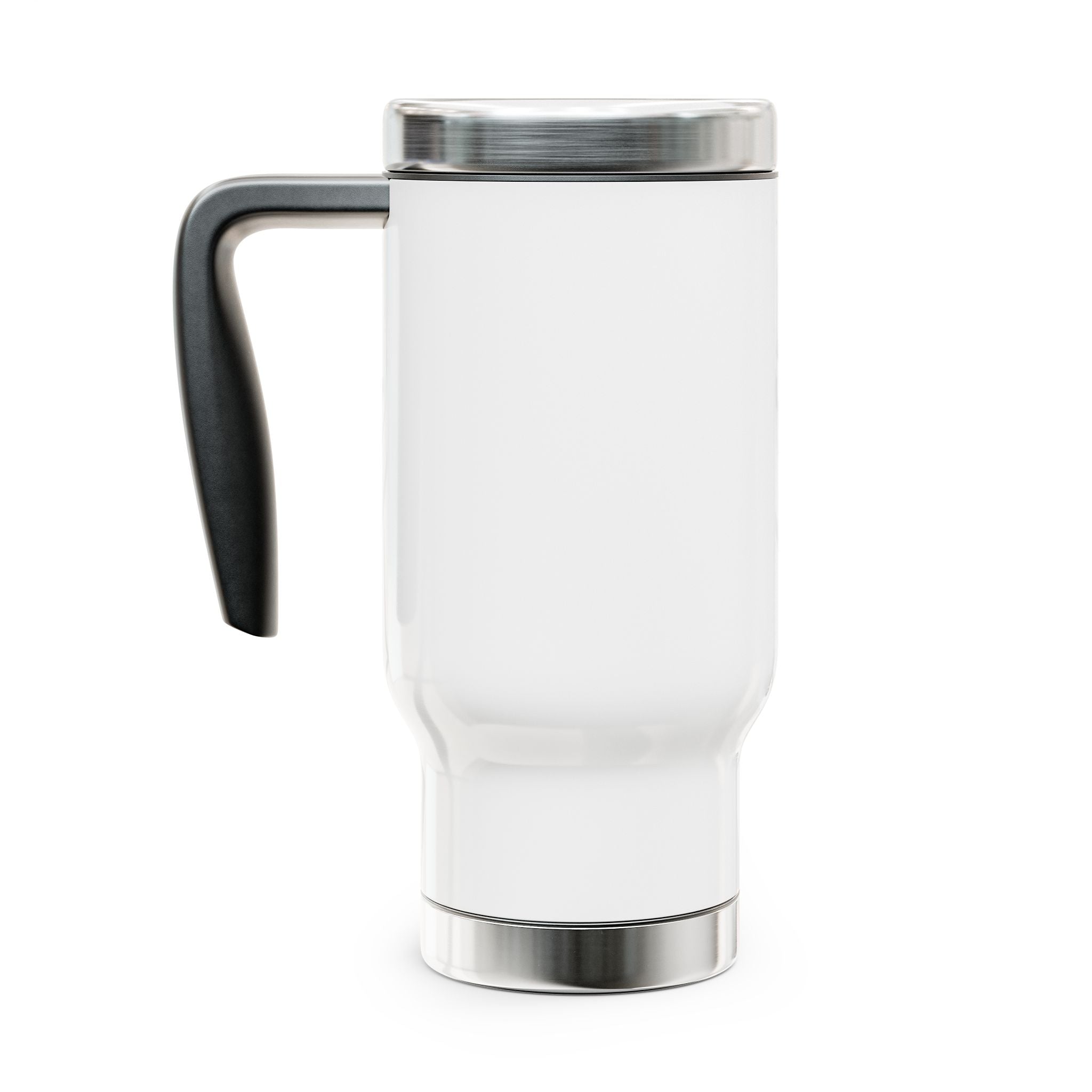 Stainless Steel Travel Mug with Handle, 14oz - Honor the life of Blessed Carlo Acutis