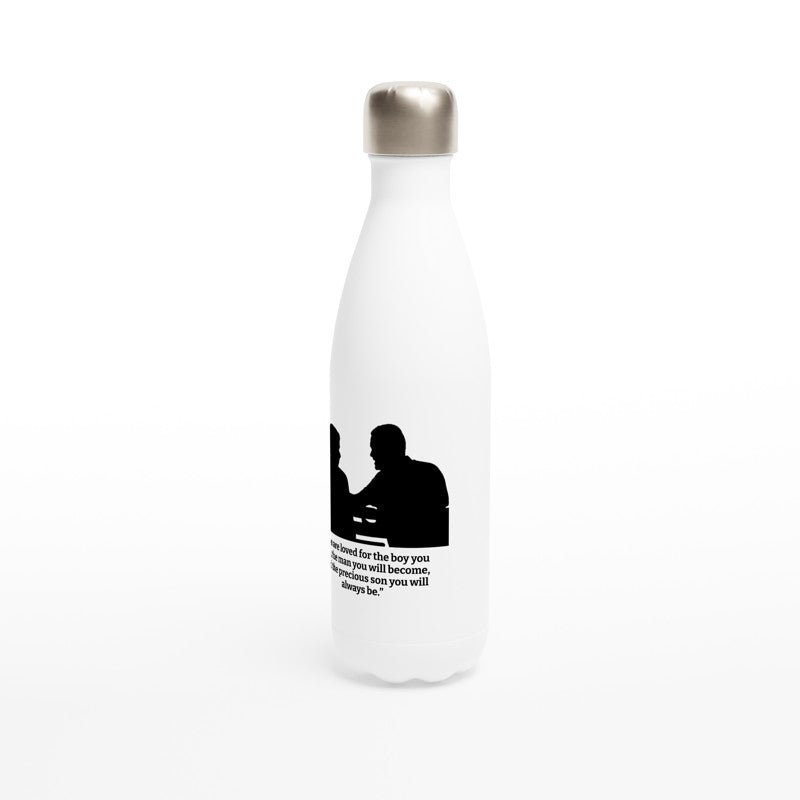 White 17oz Stainless Steel Water Bottle - Encouragement in every sip
